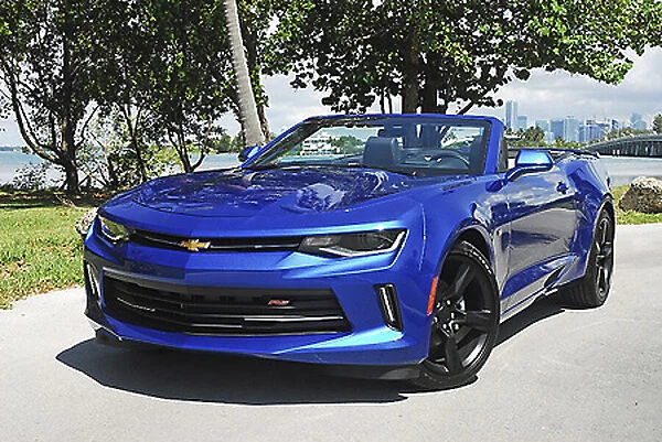 Prints of Chevrolet Camaro RS Convertible 2016 Blue