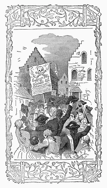 NEW YORK STAMP ACT 1765. A demonstration against