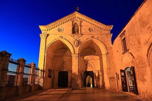 Prints of Entrance hall of the Sanctuary of San Michele Monte Sant Angelo Puglia Italy