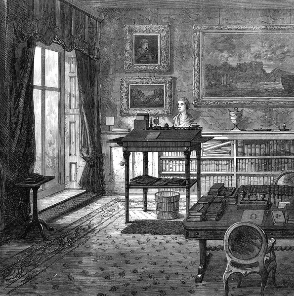 Lord Palmerstons study at Broadlands, 1865 Our beautiful Wall Art and ...