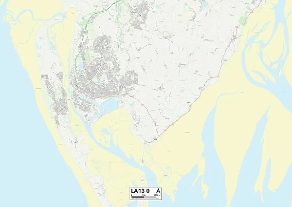 Prints of Barrow in Furness LA13 0 Map