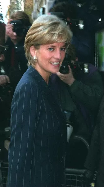 Princess Diana arriving at BAFTA Piccadilly to speak