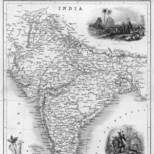 Maps and Charts Mounted Print Collection: India