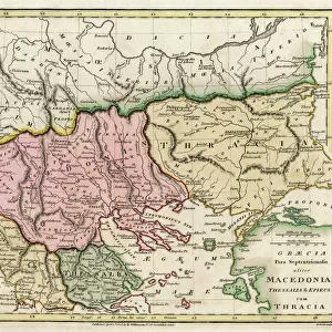 Maps and Charts Antique Framed Print Collection: North Macedonia