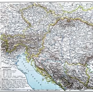 Maps and Charts Antique Framed Print Collection: Kosovo