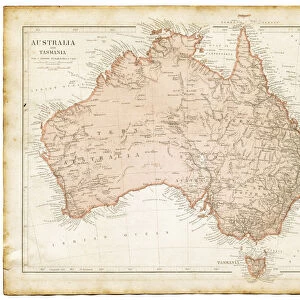 Maps and Charts Antique Framed Print Collection: Australia