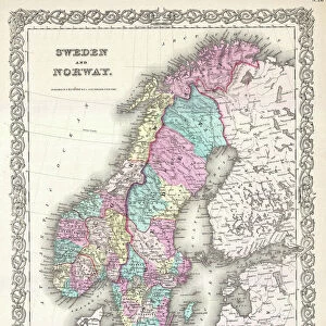 Maps and Charts Antique Framed Print Collection: Finland