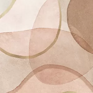 Blush and Brown Abstract