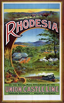 Railway Posters Metal Print Collection: Rhodesia poster