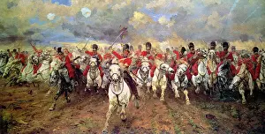 Scotland Forever! The Charge of the Scots Greys Print