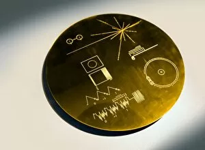 7 Nov 2012 Canvas Print Collection: Voyager spacecraft plaque, artwork