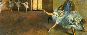 28 Oct 2010 Framed Print Collection: DEGAS: BEFORE BALLET, 1888. Edgar Degas: Before the Ballet. Canvas, 1888
