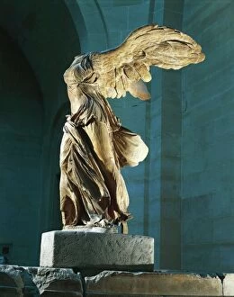 Related Images Metal Print Collection: The Nike or Victory of Samothrace, marble