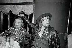 Waylon Jennings Pointing to Willie Nelson Print