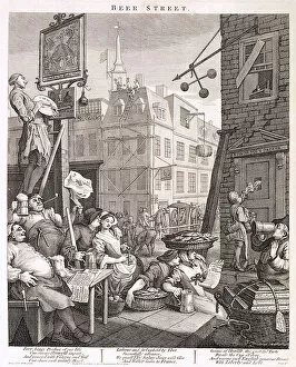 William Hogarth Photographic Print Collection: Beer Street, 1751. Artist: William Hogarth