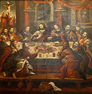 The Last Supper Print, Marcos Zapata, Cuzco Cathedral